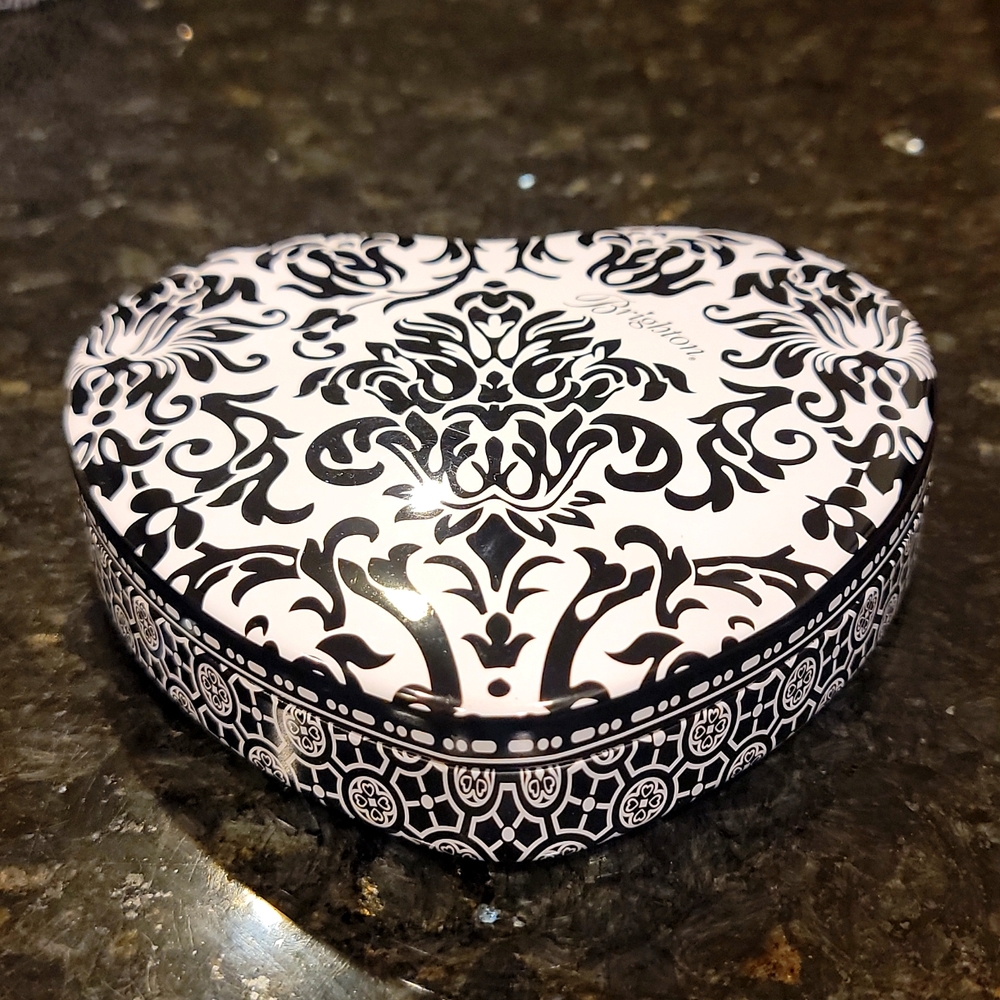 Brighton LARGE Rare Collectable Necklace Heart Shape Tin